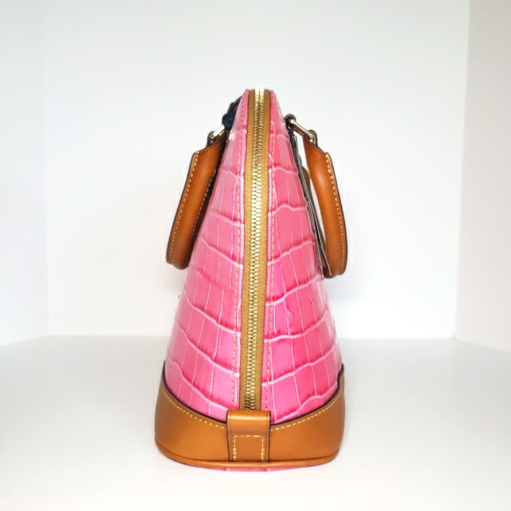 ❗SOLD❗ Dooney & Bourke | Snake Leather Zip Dome Satchel Purse - Picture 5 of 16